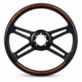Volante De 18  Universal Madera C/piel Tracto-camion