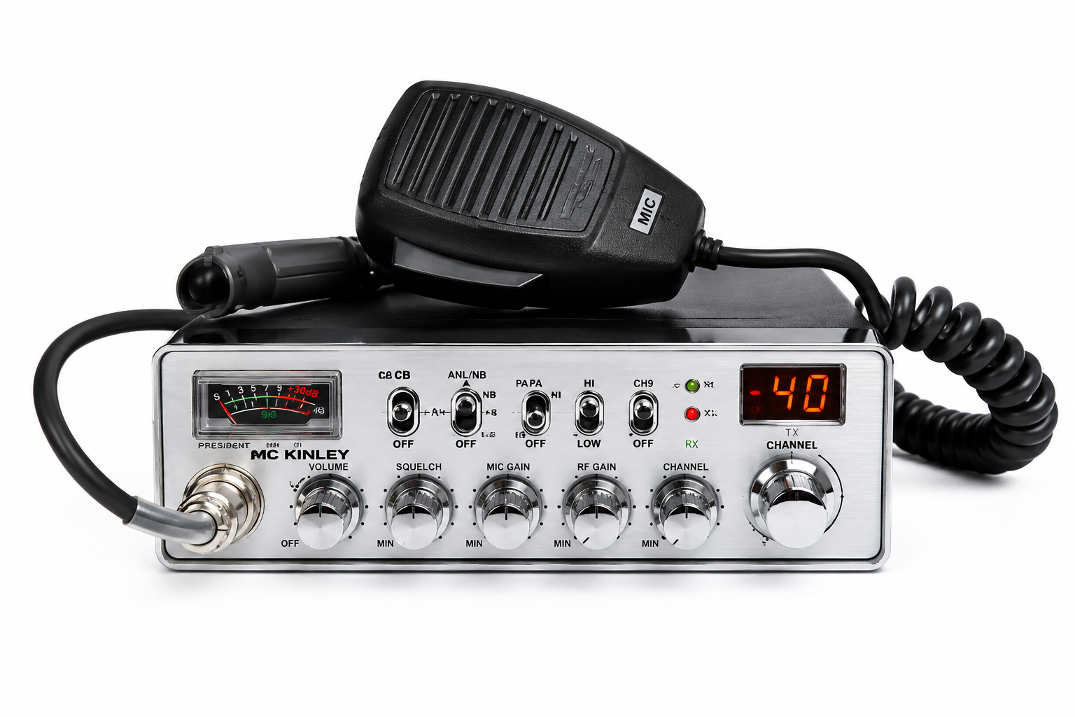 Uniden Pc78ltx Radio Cb Del Camionero De 40 Canales Con Medi Silver