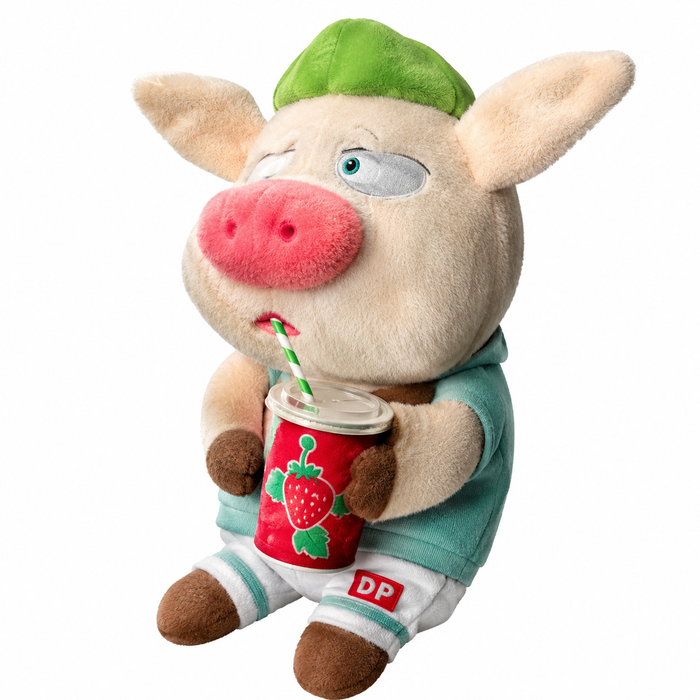 Peluche De Cerdito Operador Para Parabrisas C/chupon