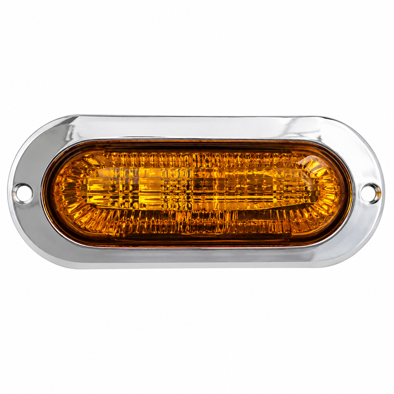 Plafon Posterior 12 Leds Luz Ambar Bicel Cromado